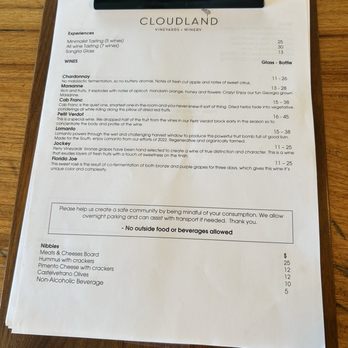 Cloudland Vineyards and Winery - Drink menu - Wineries Near Me - Buford, Georgia Cloudland Vineyards and Winery - Drink menu - Wineries Near Me - Buford, Georgia