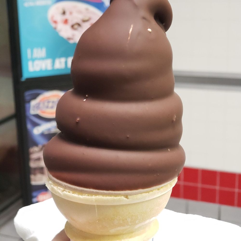 Chocolate dipped chocolate cone :) Chocolate dipped chocolate cone :)