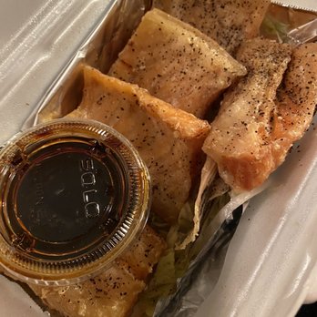 Hockey Sushi - Salmon belly with teriyaki sauce - Sushi Bars Near Me - Kanata, Ontario Hockey Sushi - Salmon belly with teriyaki sauce - Sushi Bars Near Me - Kanata, Ontario
