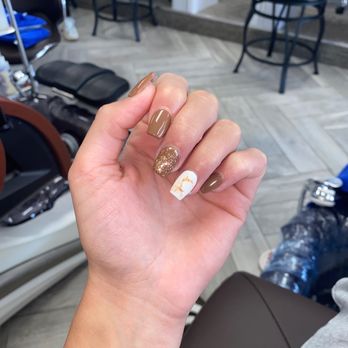 Net Nails - Brown and sparkle marbled nails - Nail Salons Near Me - Littleton, Colorado Net Nails - Brown and sparkle marbled nails - Nail Salons Near Me - Littleton, Colorado