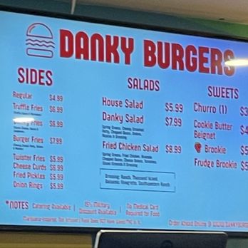 Danky Burgers - Menu board - Burgers Near Me - Midwest City, Oklahoma Danky Burgers - Menu board - Burgers Near Me - Midwest City, Oklahoma