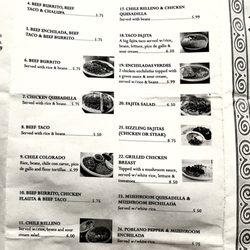 El Zarape - Menu