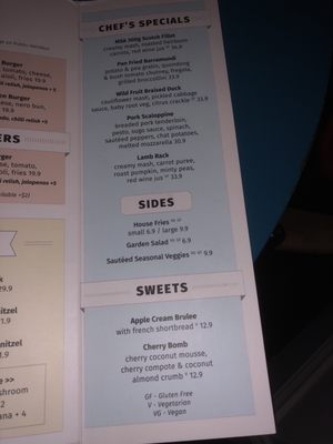 Menu photo 1 The Oxford Hotel North Adelaide, SA Menu photo 1 The Oxford Hotel North Adelaide, SA