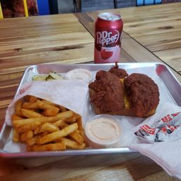 Two tenders, medium spicy, get out of my way and im not talking while im eating, don't want to mess up the flavor! Two tenders, medium spicy, get out of my way and im not talking while im eating, don't want to mess up the flavor!