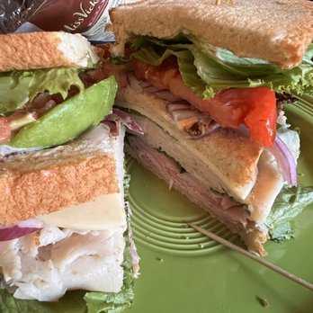 Brewer's Cafe - Turkey Brewers Club - I added avocado, cheese and onion. - Coffee & Tea Near Me - Richmond, Virginia