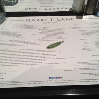Market Lane - Menu placemat - Irish Near Me - Cork, Colorado Market Lane - Menu placemat - Irish Near Me - Cork, Colorado