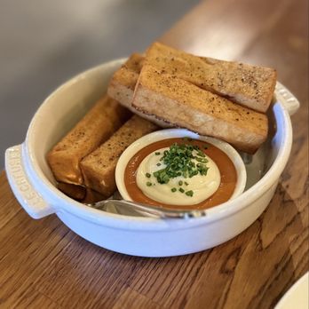 L'Oursin - panisse $13 crispy chickpea fingers with our spicy harissa sauce and cultured crème fraîche GF - French Near Me - Seattle, Washington L'Oursin - panisse $13 crispy chickpea fingers with our spicy harissa sauce and cultured crème fraîche GF - French Near Me - Seattle, Washington