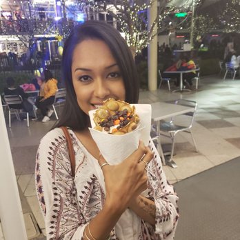 Waffelato - So much goodness! Vanilla chocolate waffle with reese's pieces and chocolate chips on vanilla ice cream 3 - Desserts Near Me - Las Vegas, Nevada