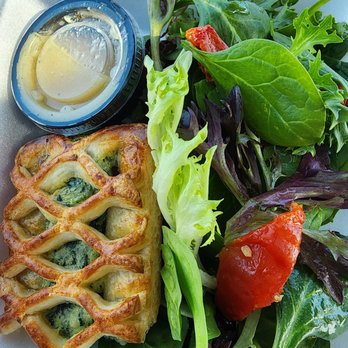 Coffee Bar - Spinach and feta pastry. Came with the salad. Amazingly delicious! - Coffee & Tea Near Me - Naples, Florida