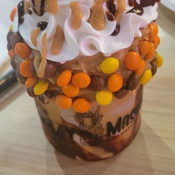 The Crazy Mason - A mini PB milkshake with chocolate ice cream - Desserts Near Me - Myrtle Beach, South Carolina The Crazy Mason - A mini PB milkshake with chocolate ice cream - Desserts Near Me - Myrtle Beach, South Carolina