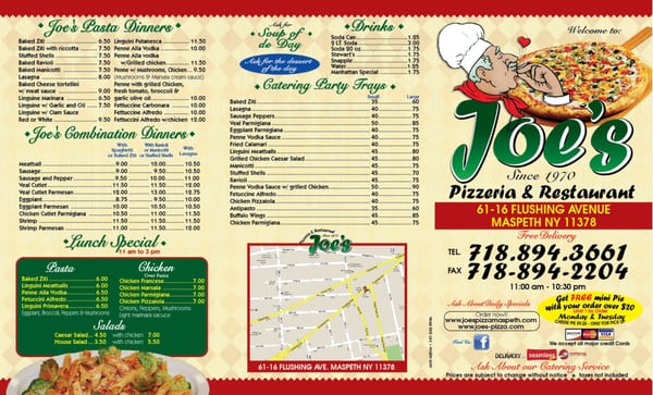 Menu photo 3 Joe's Pizzeria & Restaurant Maspeth, NY