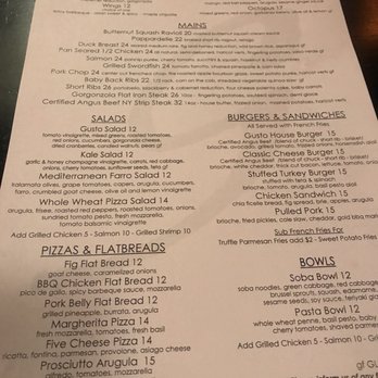 Gusto Grill - Menu as of Nov 2019 - Bars Near Me - East Brunswick, New Jersey