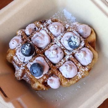 Coark Collective Food Hall - Blueberry Cream Cheese Croffle from Croffle Haven - Desserts Near Me - Centennial, Colorado
