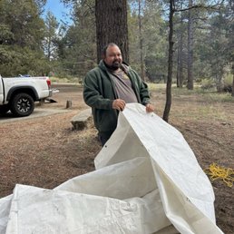 Tarp to protect us from the rain Tarp to protect us from the rain