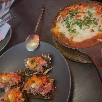 8282 - tuna tartare and cheesy tteokbokki - Korean Near Me - New York, New York