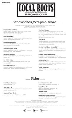 Menu photo 4 Local Roots & Provisions Lincolnton, NC Menu photo 4 Local Roots & Provisions Lincolnton, NC
