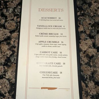 Farraddays Steakhouse - Dessert menu - Steakhouses Near Me - Pompano Beach, Florida Farraddays Steakhouse - Dessert menu - Steakhouses Near Me - Pompano Beach, Florida