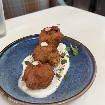 Magnolia House - Zucchini and Feta Fritters. - Cocktail Bars Near Me - Pasadena, California Magnolia House - Zucchini and Feta Fritters. - Cocktail Bars Near Me - Pasadena, California