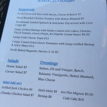 Cafe Mirage - menu - New American Near Me - Ocean City, Maryland