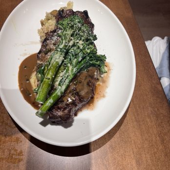 Willet's Lowcountry - Ribeye, served with smashed potatoes and broccolini - Southern Near Me - Island, Georgia Willet's Lowcountry - Ribeye, served with smashed potatoes and broccolini - Southern Near Me - Island, Georgia