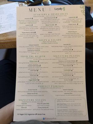 Menu photo 2 Layaly Mediterranean Restaurant Chamblee, GA Menu photo 2 Layaly Mediterranean Restaurant Chamblee, GA