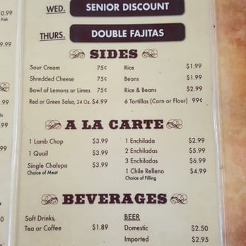 Los Braceros Mexican Restaurant - Menu 5 - Mexican Near Me - Amarillo, Texas