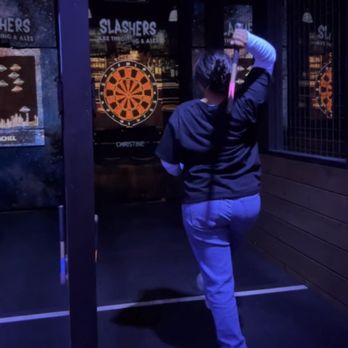 Slashers Axe Throwing & Ales - Bullseye - Axe Throwing Near Me - Costa Mesa, California Slashers Axe Throwing & Ales - Bullseye - Axe Throwing Near Me - Costa Mesa, California