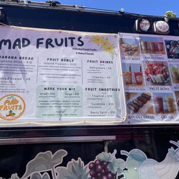 Mad Fruits - Menu - Food Trucks Near Me - Kahuku, Hawaii
