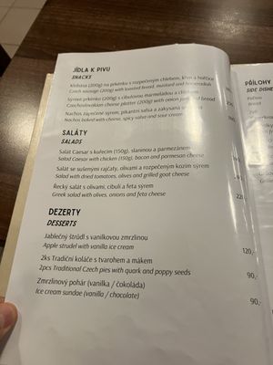 Menu photo 3 Restaurace Dvě Kachny Praha 1, PR Menu photo 3 Restaurace Dvě Kachny Praha 1, PR