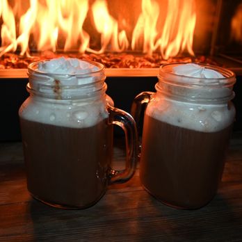 The Blue Heron Restaurant - two mugs of hot chocolate - New American Near Me - Duncans Mills, California The Blue Heron Restaurant - two mugs of hot chocolate - New American Near Me - Duncans Mills, California