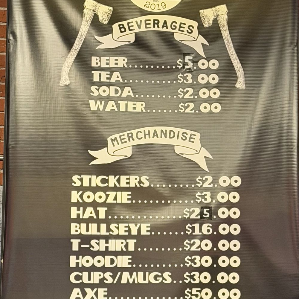 Axe To Grind - Menu - Axe Throwing Near Me - Wichita, Kansas Axe To Grind - Menu - Axe Throwing Near Me - Wichita, Kansas