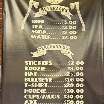 Axe To Grind - Menu - Axe Throwing Near Me - Wichita, Kansas Axe To Grind - Menu - Axe Throwing Near Me - Wichita, Kansas