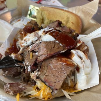 Pig Candy BBQ - Brisket potato bomb - Barbeque Near Me - Cincinnati, Ohio