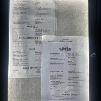 Cole Valley Tavern - Menu - Cocktail Bars Near Me - San Francisco, California