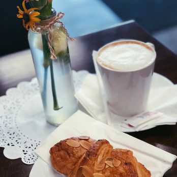 Amazing Breads and Cakes - My almond croissant and cappuccino - Bakeries Near Me - Des Plaines, Illinois Amazing Breads and Cakes - My almond croissant and cappuccino - Bakeries Near Me - Des Plaines, Illinois