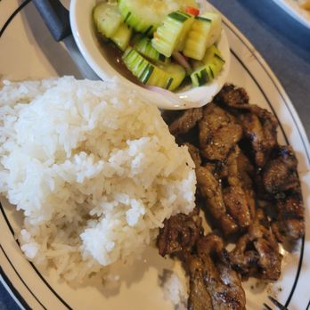 Thai Bangkok Bistro - Grilled Honey Garlic Pork with Basmati rice and Cucumber Salad - Thai Near Me - Fort Walton Beach, Florida Thai Bangkok Bistro - Grilled Honey Garlic Pork with Basmati rice and Cucumber Salad - Thai Near Me - Fort Walton Beach, Florida