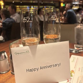 Seasons 52 - Complimentary champagne - New American Near Me - Lone Tree, Colorado Seasons 52 - Complimentary champagne - New American Near Me - Lone Tree, Colorado