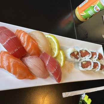 Umi Sushi & Sake - 6 pc.sushi + Regular roll - Sushi Bars Near Me - Morro Bay, California