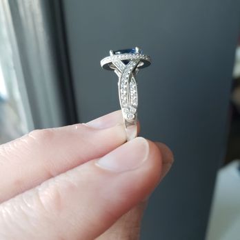 Joseph Jewelry - Side detail with hidden Mickey of my custom sapphire engagement ring - Jewelry Near Me - Seattle, Washington