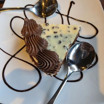 Seafire Grill - Cheese cake with chocolate chips from J. J. Gandy's Pies, very tasty. - Seafood Near Me - New Port Richey, Florida Seafire Grill - Cheese cake with chocolate chips from J. J. Gandy's Pies, very tasty. - Seafood Near Me - New Port Richey, Florida