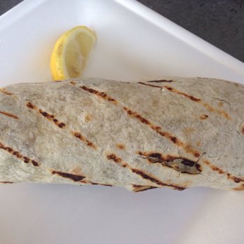 Bear Flag Fish - Fish Burrito. Looks boring but very tasty. - Seafood Near Me - Huntington Beach, California