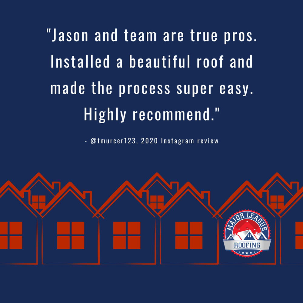 Slide of Major League Roofing