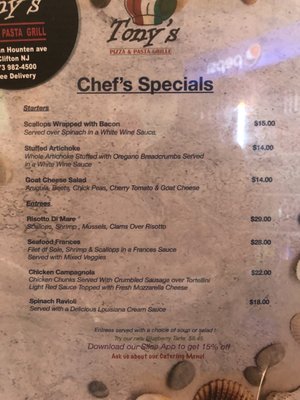 Menu photo 2 Tony’s Pizza Pasta Grill Clifton, NJ Menu photo 2 Tony’s Pizza Pasta Grill Clifton, NJ