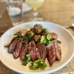 5 Points Market & Restaurant - The Hanger Steak, Potatoes, and Chimichurri