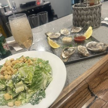 PK Oyster Bar - Caesar Salad and PK's Gulf Oysters - Half Dozen - Cajun/Creole Near Me - Las Vegas, Nevada