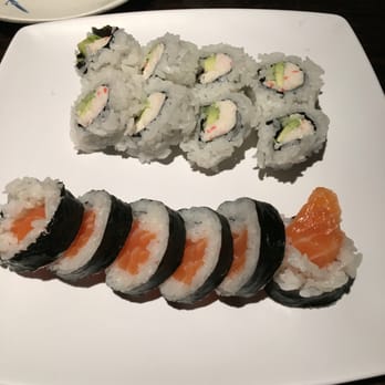 SUSHIRAW - Cali roll for mom and salmon roll for me - Japanese Near Me - Granada Hills, California SUSHIRAW - Cali roll for mom and salmon roll for me - Japanese Near Me - Granada Hills, California