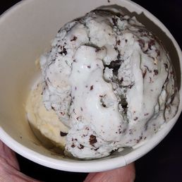 a hand holding a bowl of ice cream a hand holding a bowl of ice cream