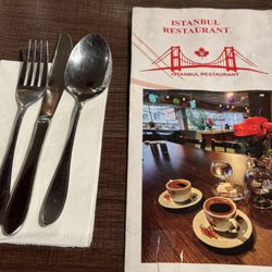 Istanbul Resturant - Table setting and front of menu~ (January 2025)