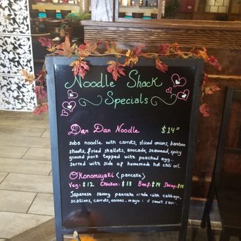 Noodle Shack - Specials board - Asian Fusion Near Me - Lititz, Pennsylvania