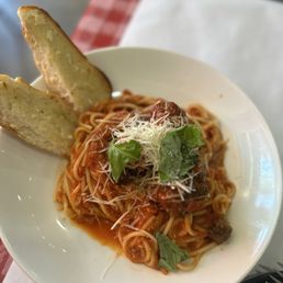 Spaghetti and meatballs. Spaghetti and meatballs.